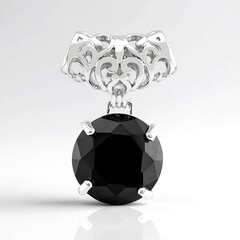 Ciondolo in argento con Spinello Nero