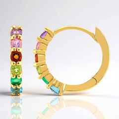 Orecchini in argento con Zaffiro Rosa