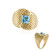 Anello in argento con Topazio Blu Svizzero (Ornaments by de Melo)