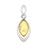 Baltischer Limonen-Bernstein-Silberanhänger (dagen)