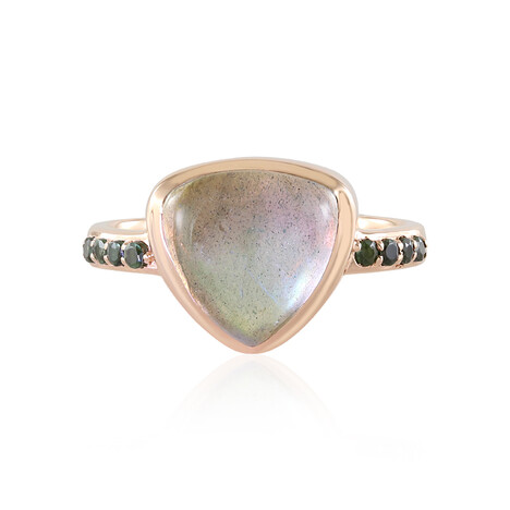 Anillo en plata con Labradorita verde de Maniry (KM by Juwelo)