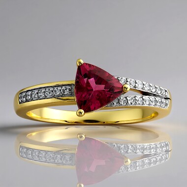9K Nigerian Rubellite Gold Ring (Mark Kaufman)
