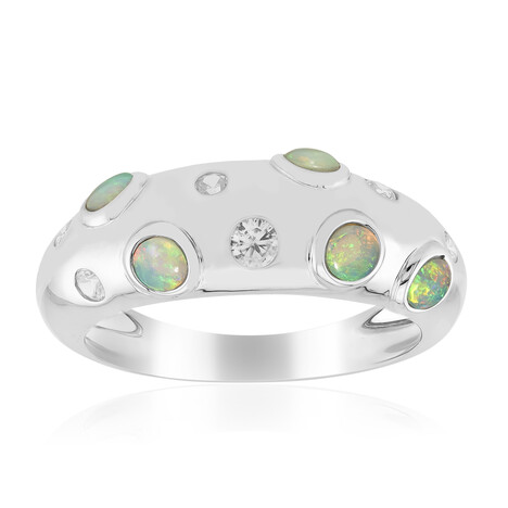 Australischer Opal-Silberring