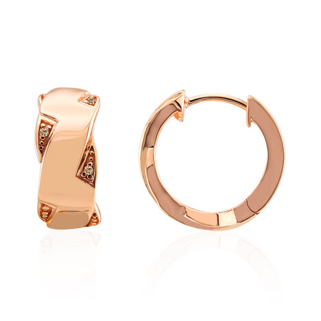 SI1 Argyle-Rose de France-Brillant-Silberohrringe (Annette)