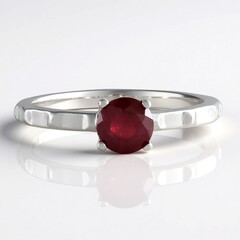 Anello in argento con Rubino del Madagascar