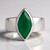 Anello in argento con Onice Verde (MONOSONO COLLECTION)