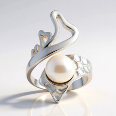 Anello in argento con Perla d'Acqua Dolce Argentata