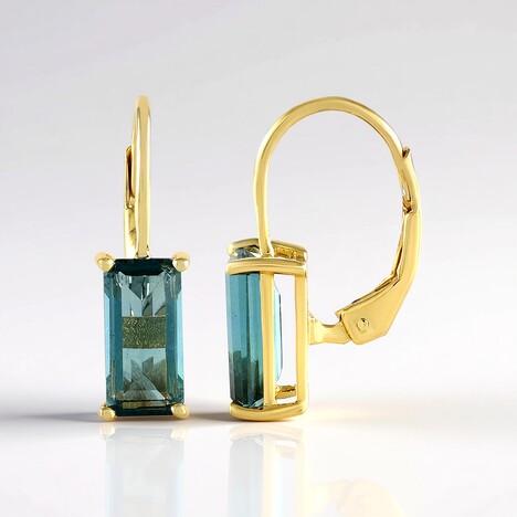 Orecchini in argento con Fluorite Blu Caraibico