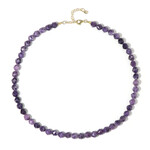 Zilveren halsketting met lepidolieten