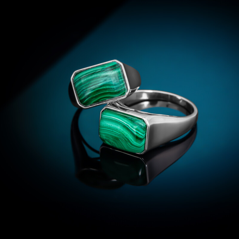 Malachit-Herren-Silberring