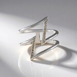 Anello in argento con Diamante Champagne I3 (de Melo Essence)