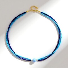 Collana in argento con Acquamarina Brasiliana (Riya)