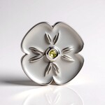 Charm in argento con Zaffiro Giallo (Annette)