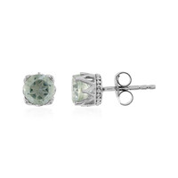 Pendientes en plata con Amatista verde
