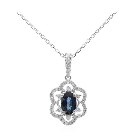 Collier en or et Saphir bleu de Ceylan (CIRARI)