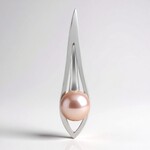 Ciondolo in argento con Perla Ming Porpora (MONOSONO COLLECTION)