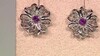 Pendientes en plata con Rodolita