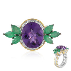 Zilveren ring met een amethist (Gems en Vogue)