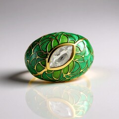 Anello in argento con Ametista Verde (Adela Silber)