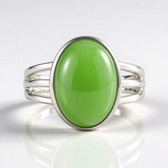 Anello in argento con Giada Canadese