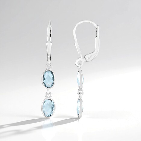 Orecchini in argento con Topazio Blu Cielo