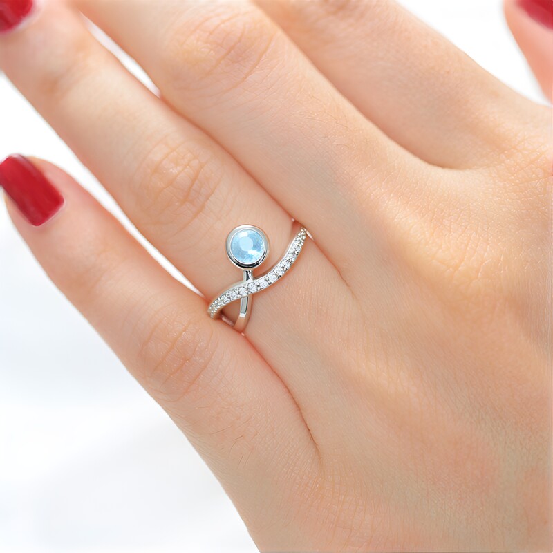 Ofiki Aquamarine Silver Ring