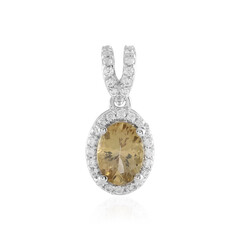 Pendentif en argent et Tanzanite jaune non chauffée