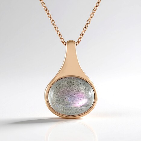 Collier en argent et Labradorite pourpre de Maniry (KM by Juwelo)