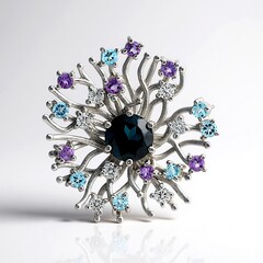 Ciondolo in argento con Topazio Blu Londra (de Melo Essence)