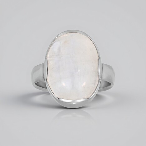 Anello in argento con Pietra di Luna Arcobaleno Bihar
