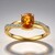 Anello in oro con Zaffiro Arancione Ban Ka Cha