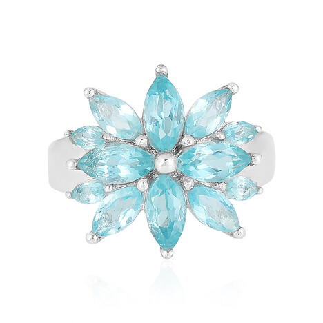 Blauer Apatit-Silberring