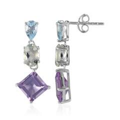 Boucles d'oreilles en argent et Améthyste de Bolivie