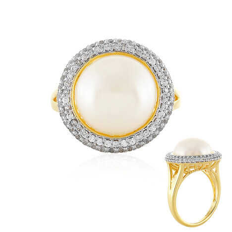 Anello in argento con Perla di Acqua Dolce