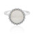 Anillo en plata con Piedra de Luna arcoíris