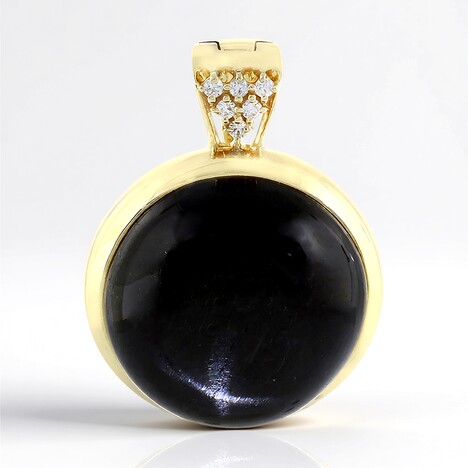 Ciondolo in oro con Diopside Stellato d'India