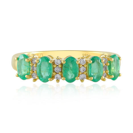 Ethiopian Emerald Silver Ring