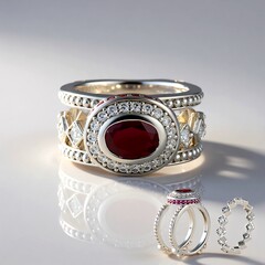 Anello in argento con Granato Malawi (Dallas Prince Designs)