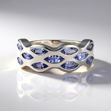 Anello in argento con Tanzanite
