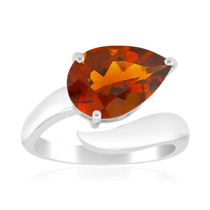 Anello in argento con Citrino Madeira (de Melo Essence)