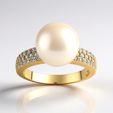 Anello in argento con Perla di Acqua Dolce