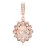 Pendentif en argent et Morganite du Brésil