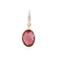 9K Raspberry Rhodolite Gold Pendant