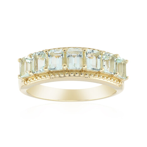 Nigerianischer Mintgrüner Beryll-Goldring