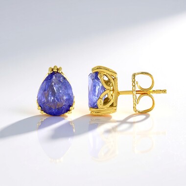 Tanzanite Silver Earrings (Gems en Vogue)