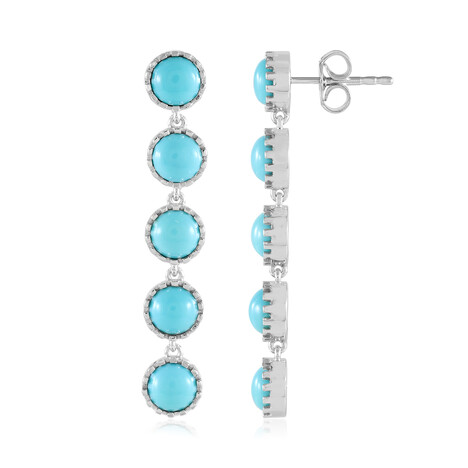 Sleeping Beauty-Türkis-Silberohrringe (Faszination Türkis)