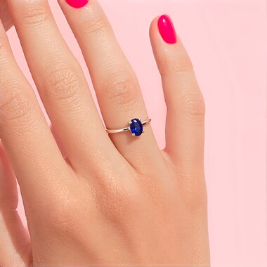 Anillo en plata con Cianita