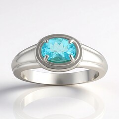 Anello in argento con Apatite Blu (Pallanova)