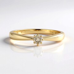 Anello in oro con Diamante Cioccolato I2