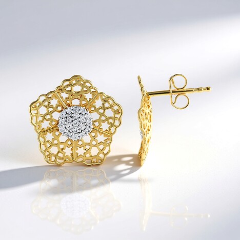 Orecchini in argento con Zircone (Ornaments by de Melo)